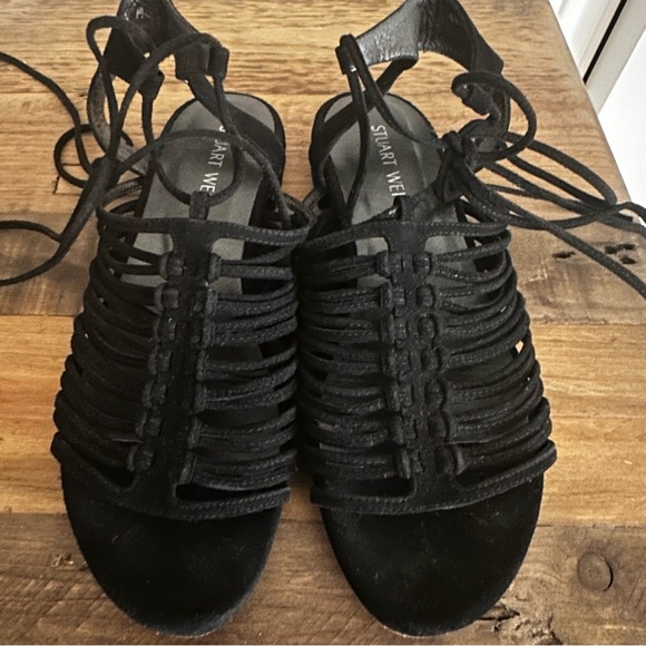 Stuart Weitzman  Knot Again Suede Lace-Up Gladiator Sandals Size 6.5 M - Picture 7 of 9